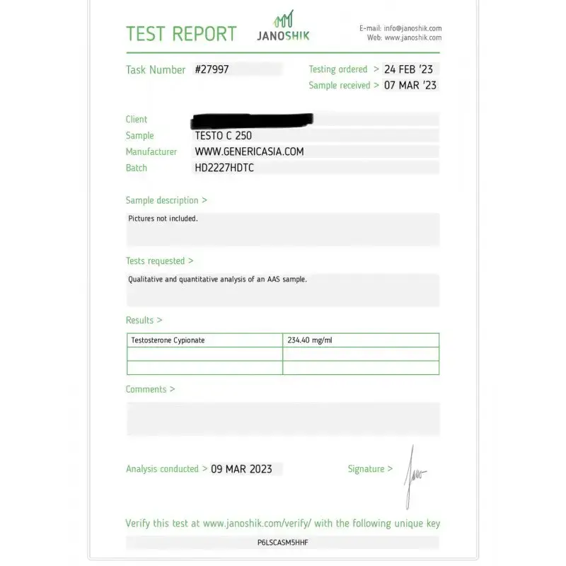 Testosterone Cypionate 250 (5 amps)